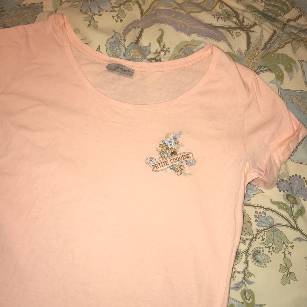 Locher's Paris embroidered "petite coquine" tshirt